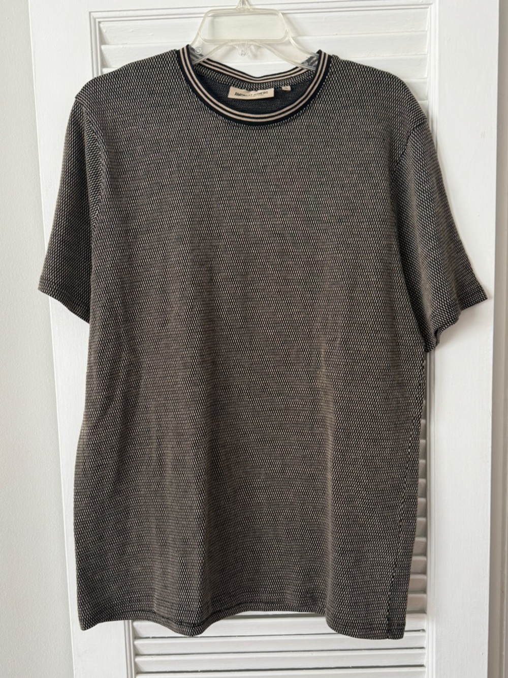 Amongst Others - Men's Short-Sleeve Knit Crewneck Shirt - Black/Gray - Size XL